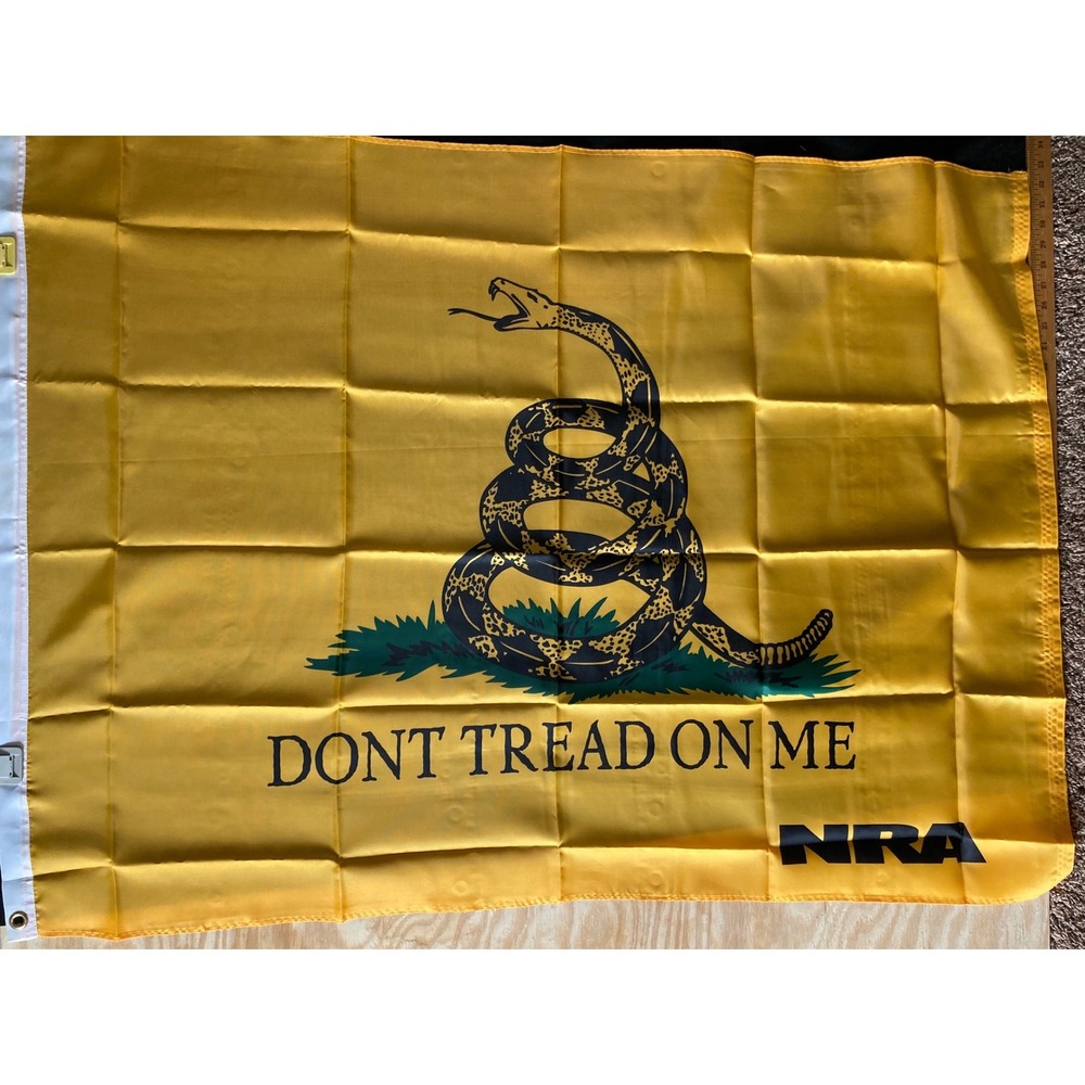 NRA Gadsden Flag Dont Tread On Me Yellow Rattlesnake 3x5 Polyester NEW Unused